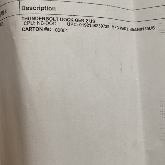 Lenovo ThinkPad Thunderbolt 3 Dock Gen 2 new never used - Picture 3 of 3